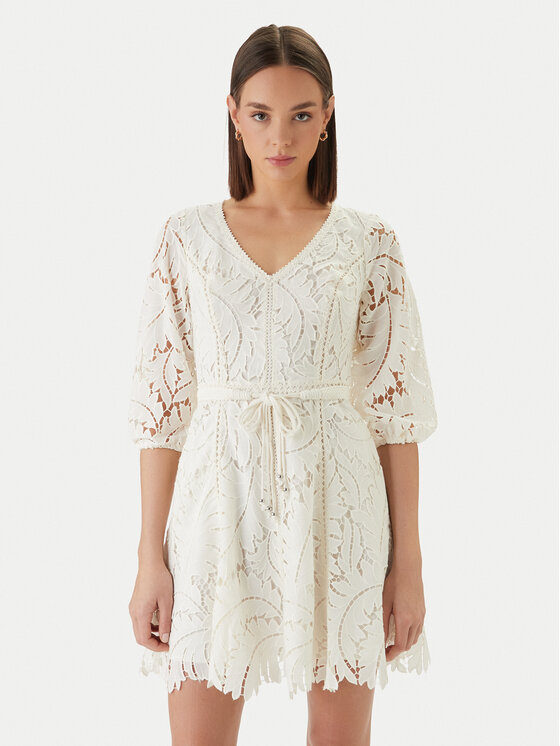 Guess Guess Rochie cocktail W6GK91 W2162 Alb Classic Fit