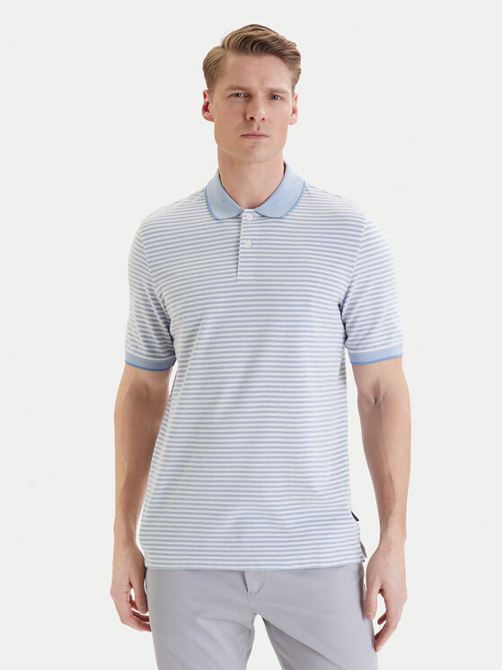 Bugatti Bugatti Polo särk 8150-75092C Helesinine Regular Fit