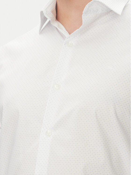Calvin Klein Calvin Klein Koszula LV019EU005 Biały Slim Fit