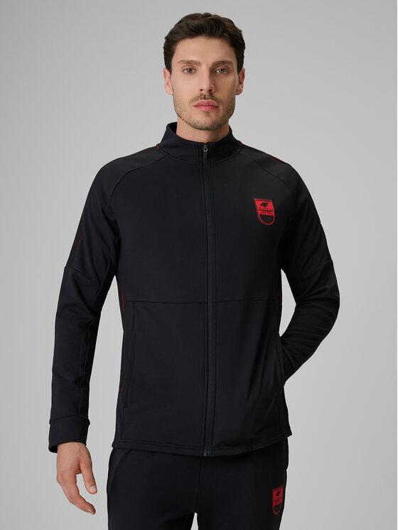 4F 4F Bluza techniczna FOOTBALL Czarny Regular Fit