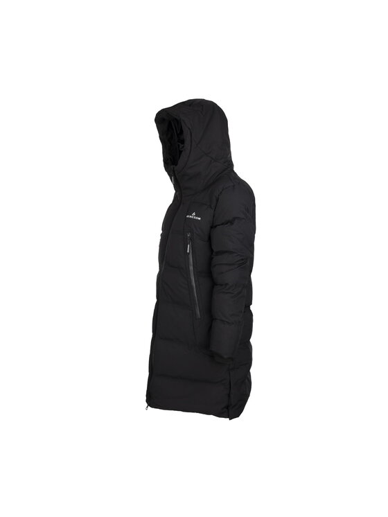 Bergson Bergson Płaszcz SNOW LEOPARD Czarny Regular Fit