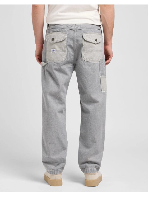 Lee Lee Jeansy SLOUCHY STR CARPENTER Szary Loose Fit