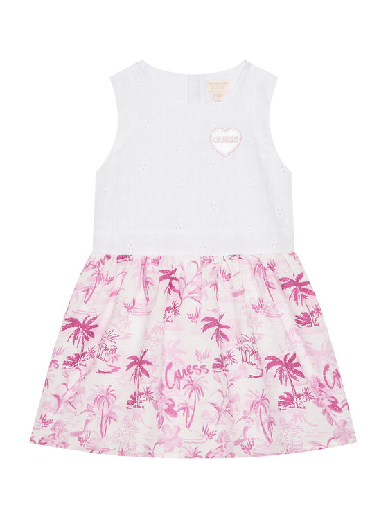 Guess Guess Kasdieninė suknelė K5GK26 WH710 Balta Regular Fit