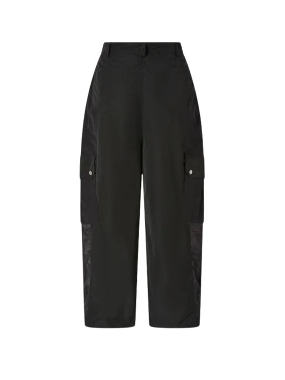 PINKO PINKO Bryczesy Pantaloni workwear con inserti trasparenti Czarny Regular Fit