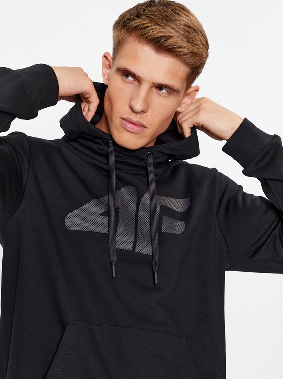 4F 4F Μπλούζα 4FAW23TSWSM694 Μαύρο Regular Fit