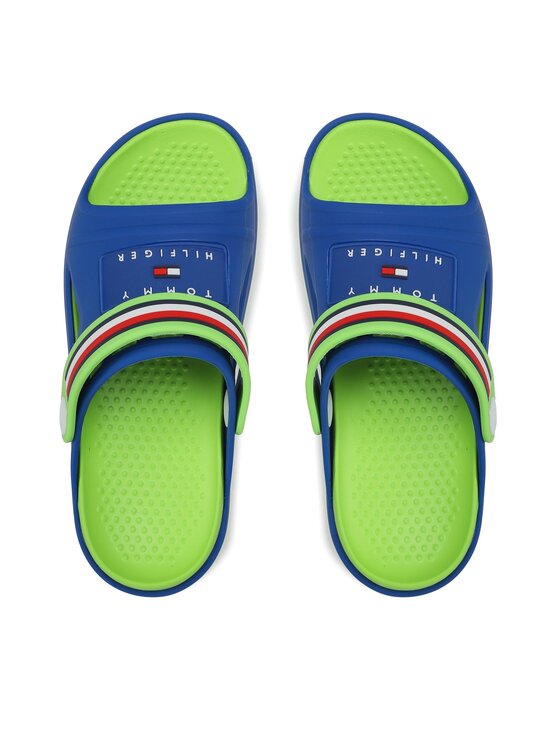 Tommy Hilfiger Tommy Hilfiger Klapki Stripes Comfy Sandal T3X2-32914-0083 S Niebieski