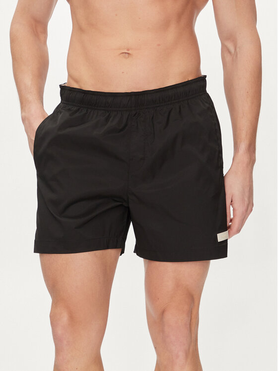 Calvin Klein Swimwear Pantaloni scurți pentru înot KM0KM00939 Negru Regular Fit