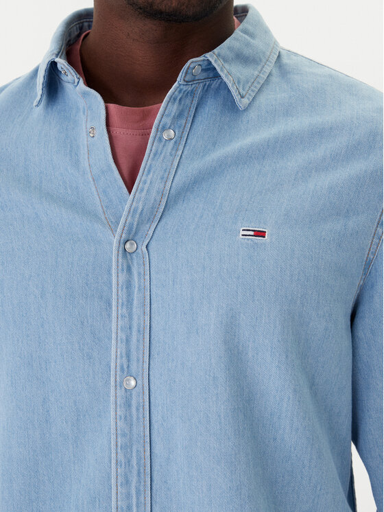 Tommy Jeans Tommy Jeans džínsová košeľa DM0DM21146 Modrá Regular Fit
