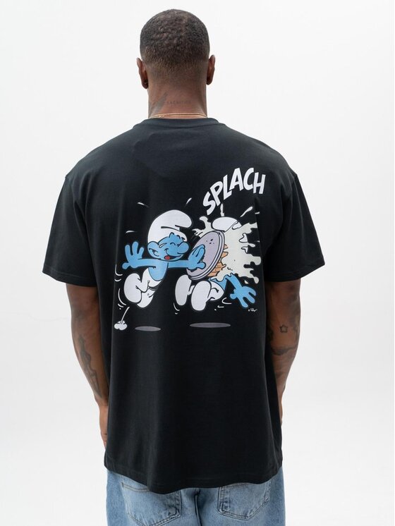 Smerfy Smerfy T-Shirt 119755 Czarny Oversize