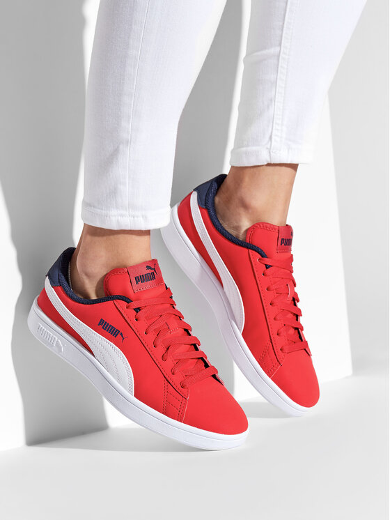 Puma Puma Sneakersy Smash V2 Buck Jr 365182 07 Czerwony