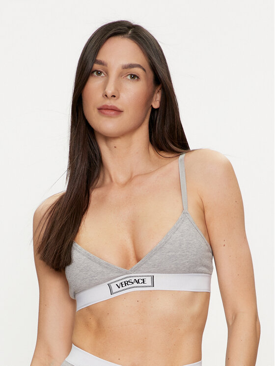 Versace Podprsenka Bralette 1013503 Sivá