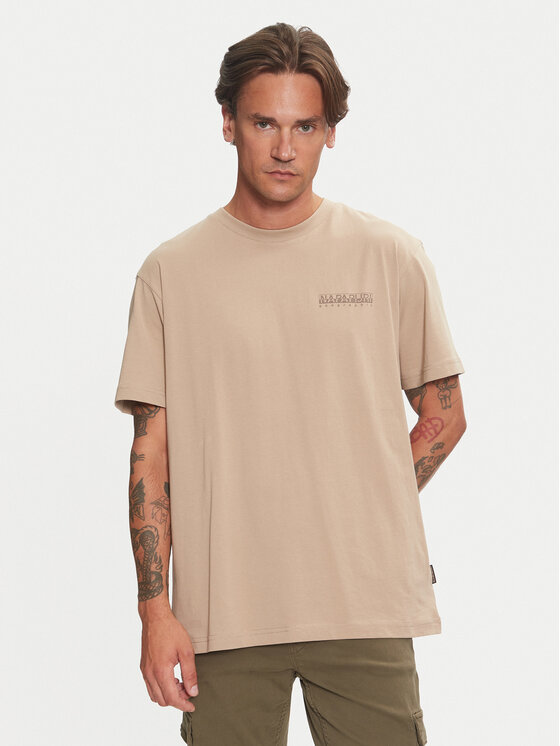 Napapijri Tricou Albula NP0A4I34 Bej Relaxed Fit