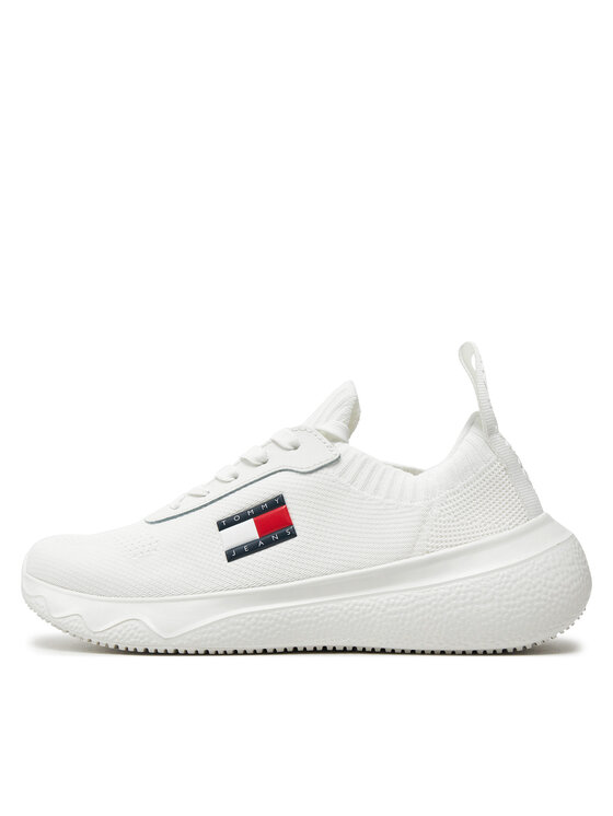 Tommy Jeans Sneakers Tjw Knit Runner EN0EN02564 Ecru Modivo