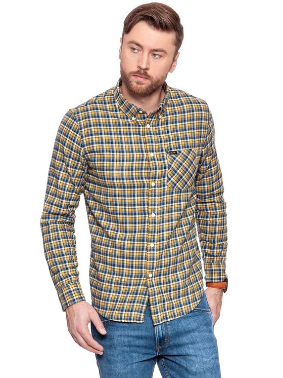 Lee Lee Camicia BUTTON DOWN Blu Regular Fit