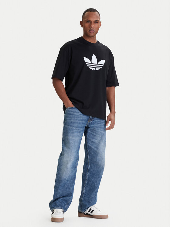 adidas adidas Póló adicolor Trefoil KD4091 Fekete Loose Fit