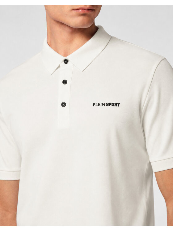 Plein Sport Plein Sport Polo 31030 Biały Slim Fit
