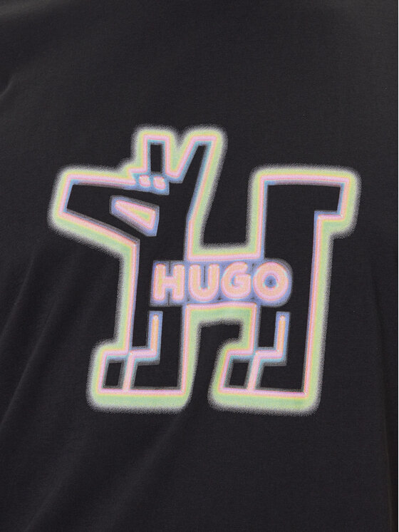 HUGO HUGO Marškinėliai Nedirix 50549162 Juoda Regular Fit