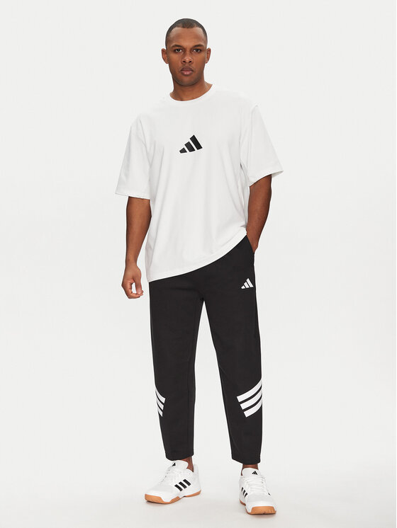 adidas adidas Spodnji del trenirke Future Icons 3-Stripes JD4889 Črna Loose Fit