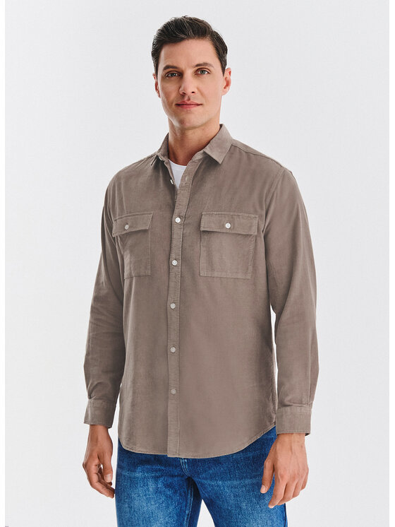 Pako Lorente Pako Lorente Koszula P25WF-1X-001 Brązowy Classic Fit