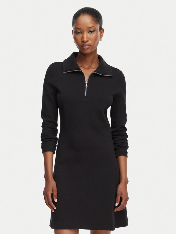 Calvin Klein Jeans Rochie de zi Scuba LV047AB005 Negru Regular Fit