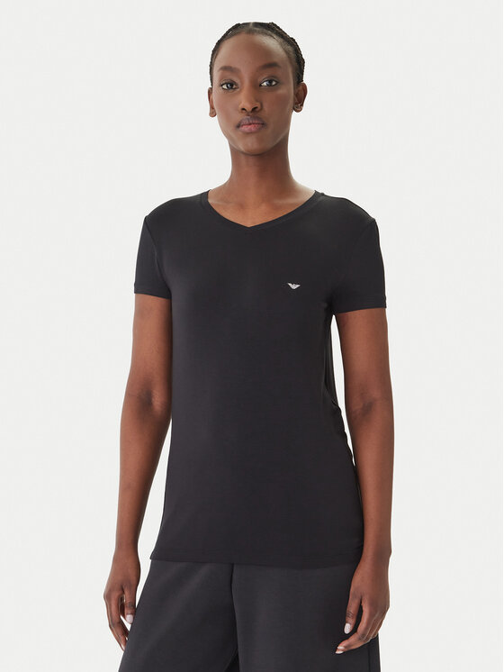 Emporio Armani Tricou EW000409 AF19024 UC001 Negru Regular Fit