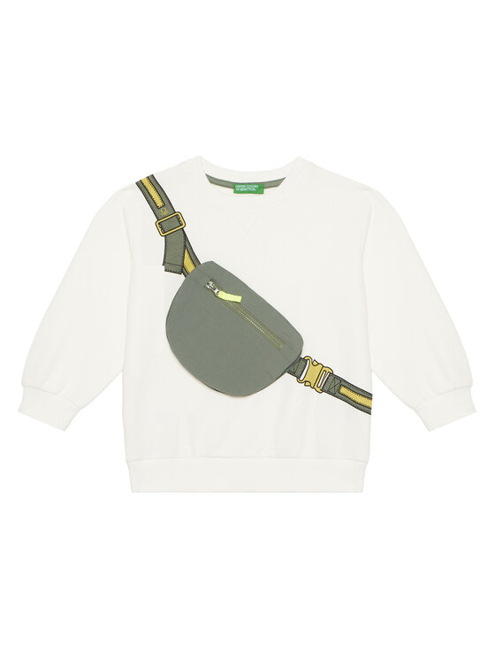 United Colors Of Benetton United Colors Of Benetton Bluză 32N4G10KO Alb Relaxed Fit