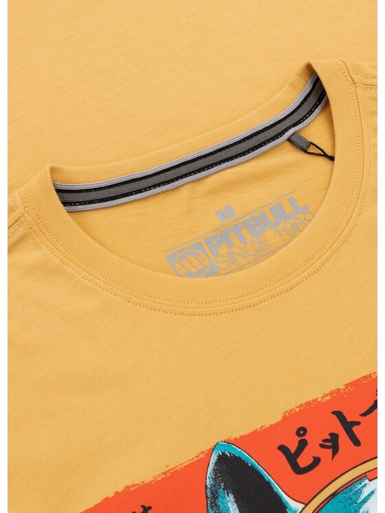 PITBULL PITBULL T-Shirt Koszulka Żółty Regular Fit