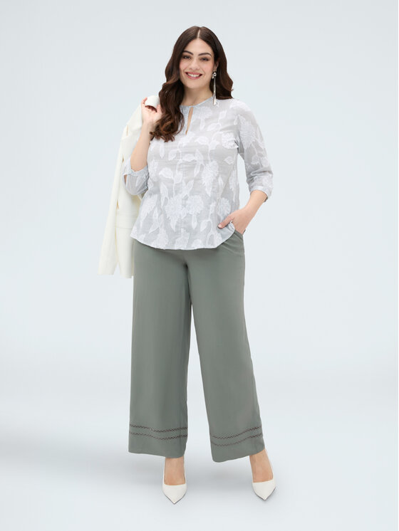 Fiorella Rubino Fiorella Rubino Pantaloni di tessuto P042T005287N025 Verde Regular Fit