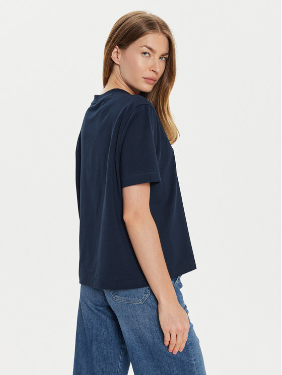 Tommy Hilfiger Tommy Hilfiger Tričko Modern Flag WW0WW43597 Tmavomodrá Relaxed Fit