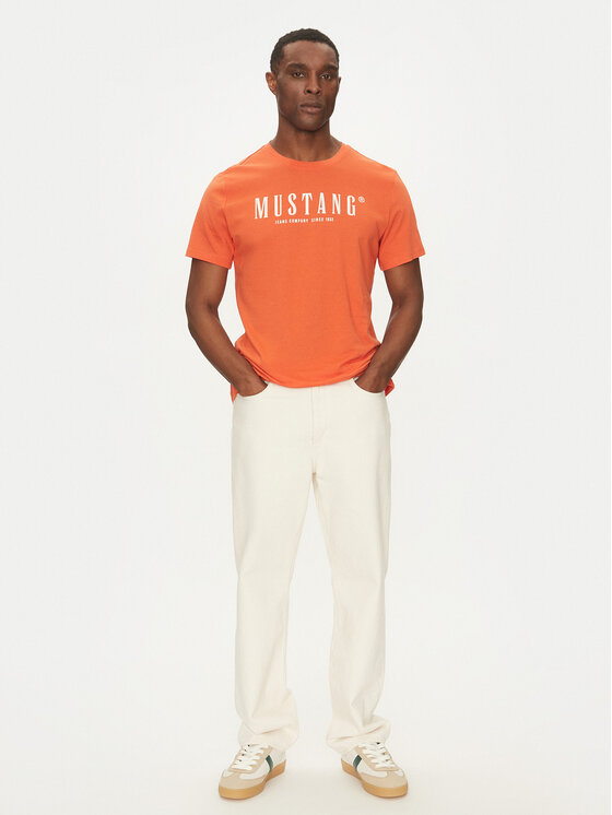 Mustang Mustang T-shirt Austin 1016264 Narančasta Regular Fit