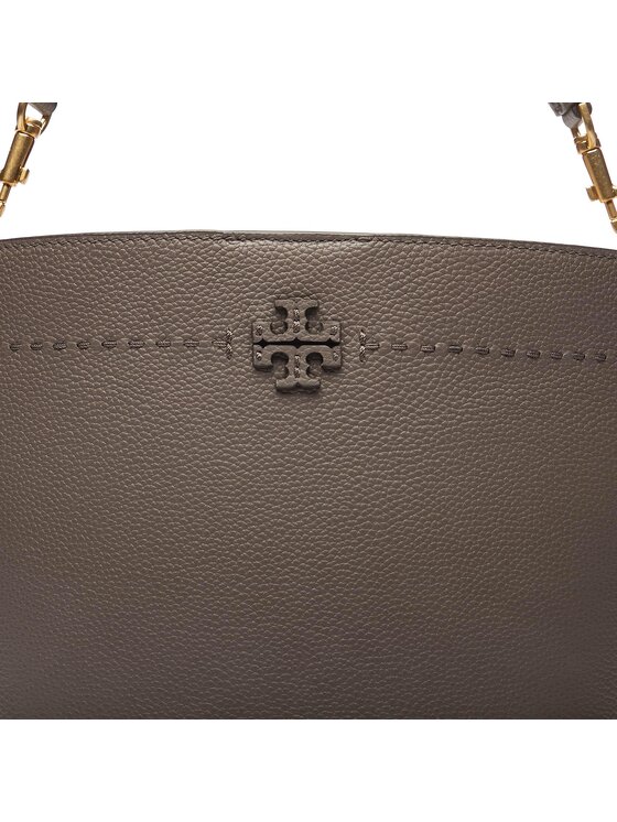 Tory Burch Tory Burch Kabelka McGraw Bucket Bag 143544 Stříbrná