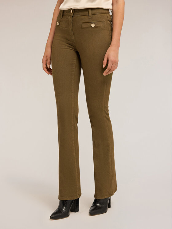 Motivi Motivi Pantaloni di tessuto P725Q004225N035 Verde Flare Fit