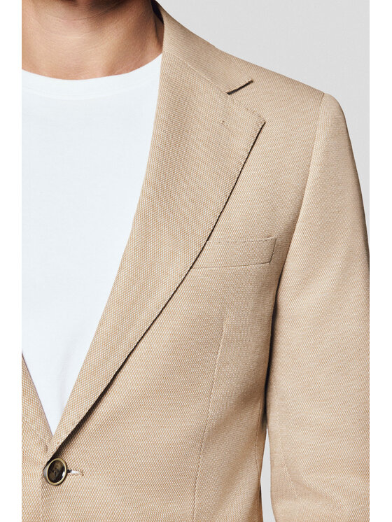 Lancerto Lancerto Marynarka Lentini MA131125000016 Beżowy Slim Fit