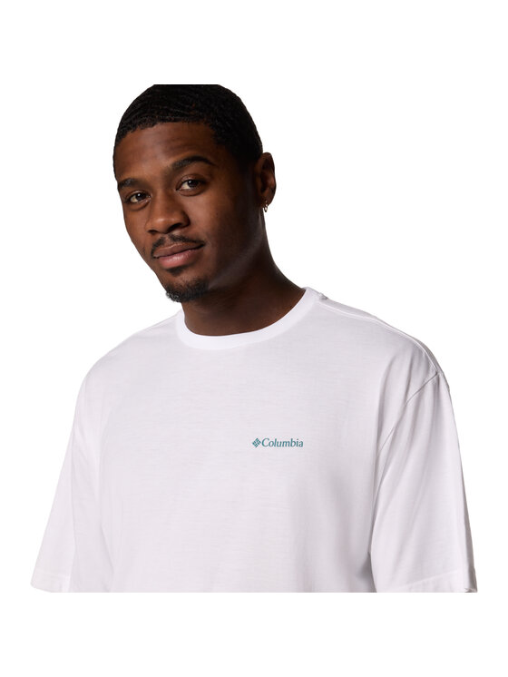Columbia Columbia T-shirt Columbia Cedar Trail Back Graphic Tee Bianco Regular Fit