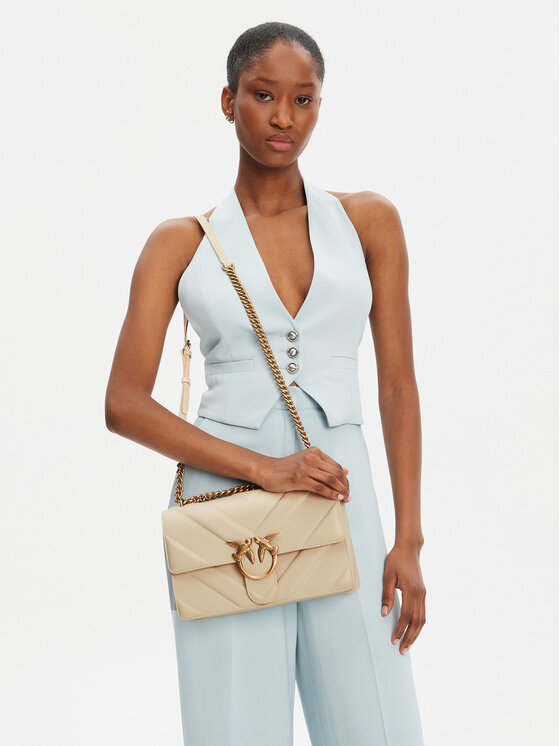 PINKO PINKO Ročna torba Love One Classic Light Dc PE 25 PLTT 104549 A26Z Écru