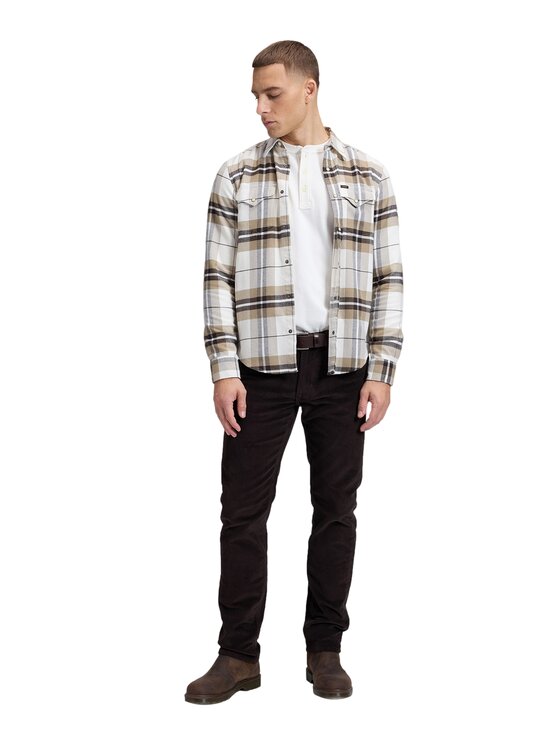 Lee Lee Koszula 112387729 Brązowy Regular Fit