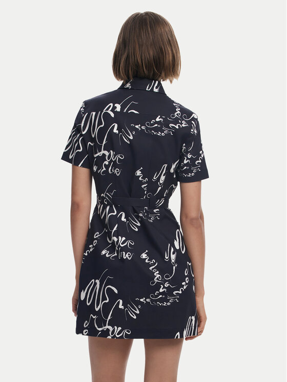 Desigual Desigual Košilové šaty 25SWVW38 Černá Regular Fit