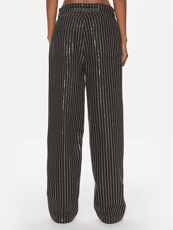 ROTATE ROTATE Παντελόνι υφασμάτινο 111791100 Μαύρο Wide Leg