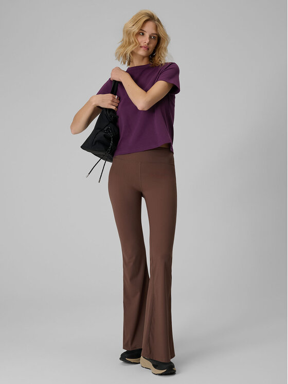 4F 4F T-Shirt BASIC+ Fioletowy Regular Fit