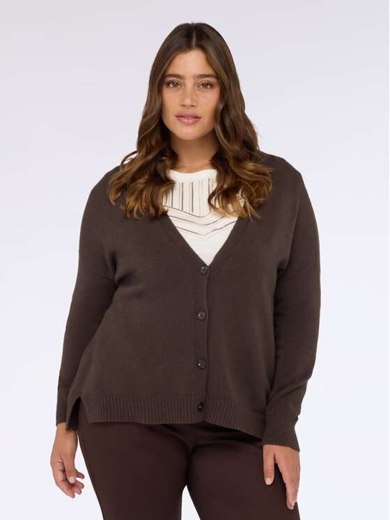 Fiorella Rubino Fiorella Rubino Cardigan M029E002015N022 Marrone Boxy Fit