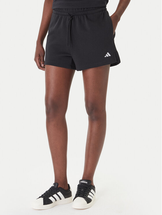 adidas adidas Pantaloni scurți sport Essentials Small Logo Feel Cozy JC5925 Negru Regular Fit