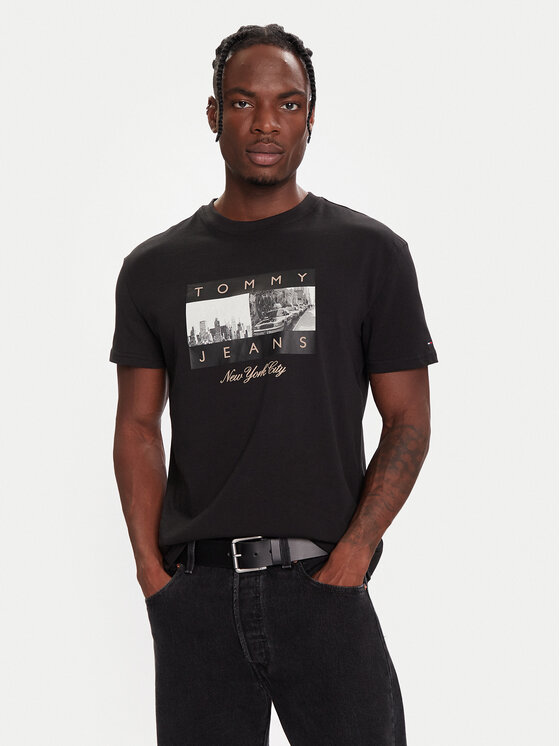 Tommy Jeans Tommy Jeans T-Shirt DM0DM22464 Czarny Regular Fit