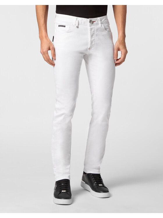 PHILIPP PLEIN PHILIPP PLEIN Jeansy 14873 Bílá Straight Leg