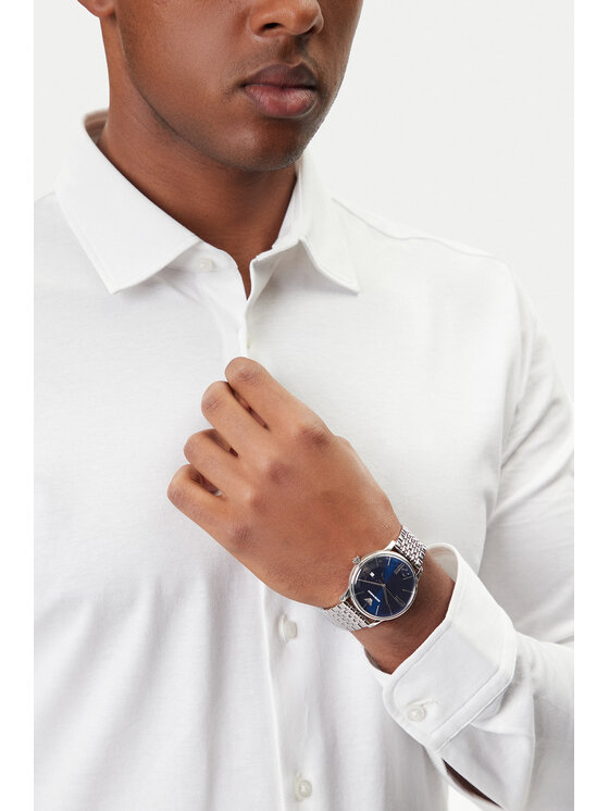 Emporio Armani Emporio Armani Zegarek Minimalist AR11674 Srebrny
