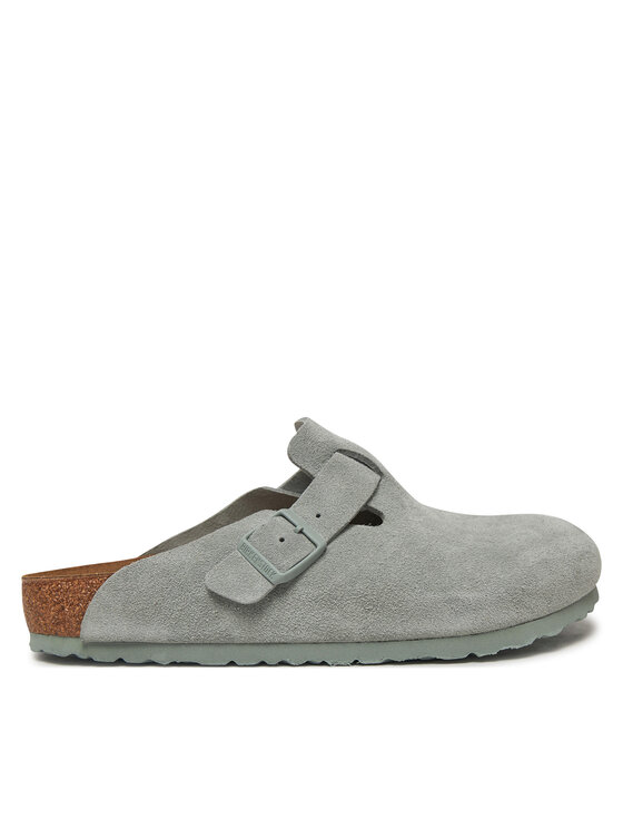 Birkenstock Birkenstock Šlepetės Boston zamsz 1029212 Žalia