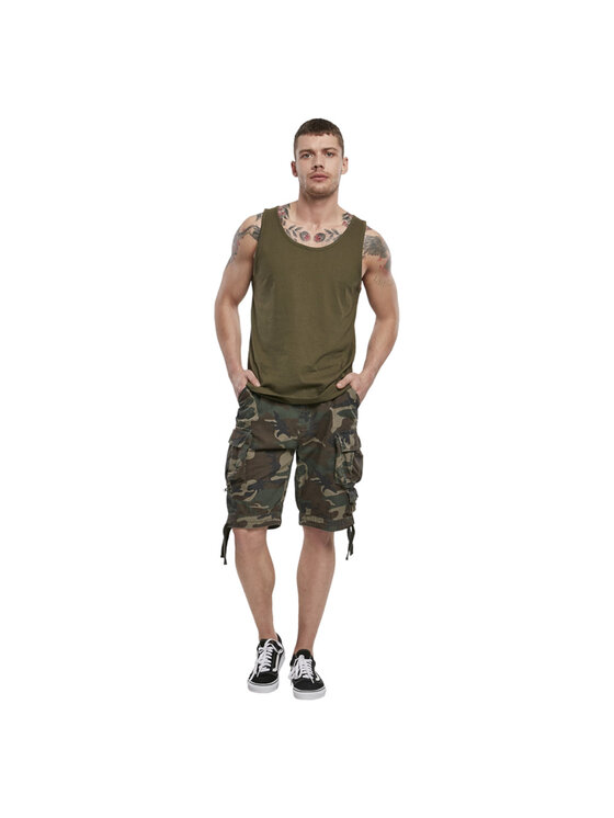 Brandit Brandit Szorty materiałowe 2001.10.L Brązowy Regular Fit