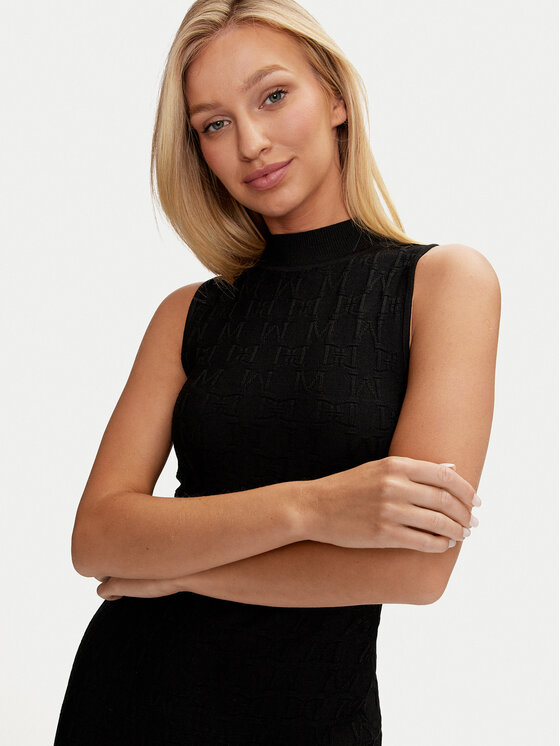 Marciano Guess Marciano Guess Rochie tricotată 4YGK0A 5718Z Negru Regular Fit