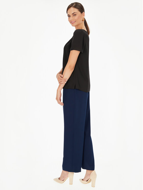 Potis & Verso Potis & Verso Bluzka Francesca Czarny Regular Fit