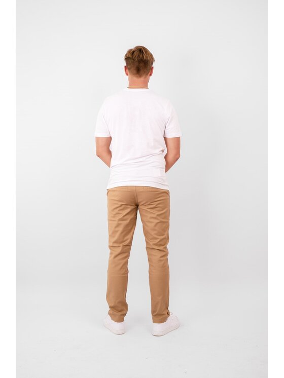 TeeShoppen TeeShoppen Chinosy 'Perform Collection' Beżowy Regular Fit