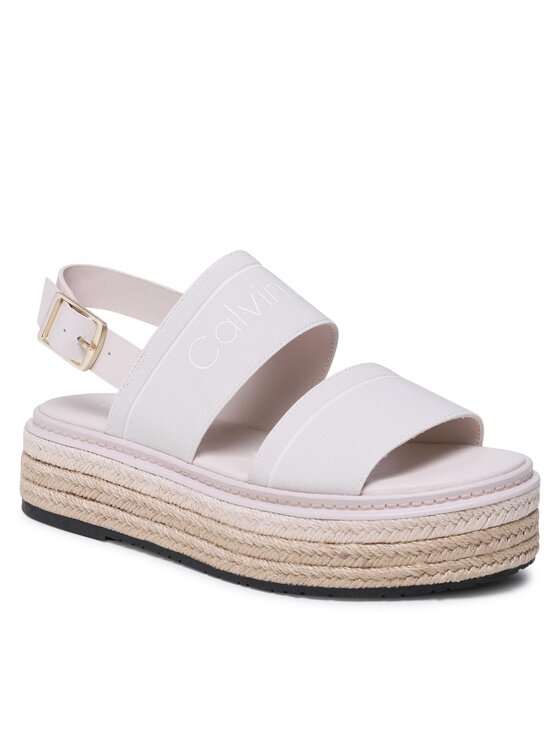 Calvin Klein Еспадрили Flatform Wedge HW0HW01497 Екрю